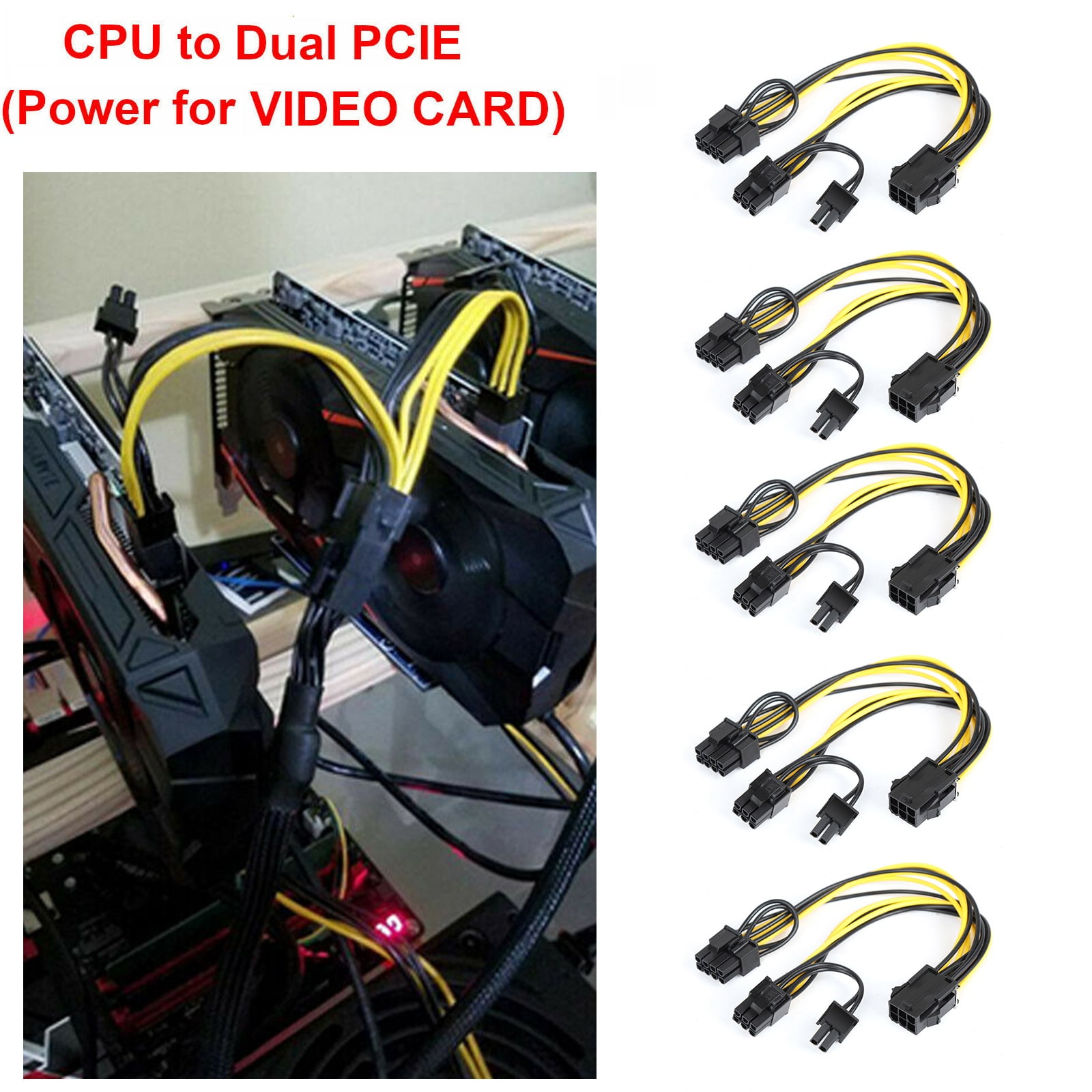 Connect the pcie power cable
