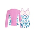 thumbnail image 3 of iiniim 3Pcs Kids Girls Swimsuit UV Sun Protection Rash Guard Set for Beach Sport Swimwear Sunsuit, 3 of 5