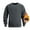 Gray(New), variant on Men's Casual Essential Fleece Warm Sweatshirt Solid Color Crew Neck Long Sleeve Loose Comfortable Pullover Tops