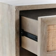 thumbnail image 4 of Pemberly Row Modern One-Drawer Mango Wood Nightstand in Taupe, 4 of 11