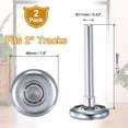 thumbnail image 2 of Unique Bargains 2packs Rouleaux de Porte de Garage, 2' Rouleau, 3.7' Tige, 10 Boules, Argent, 2 of 6