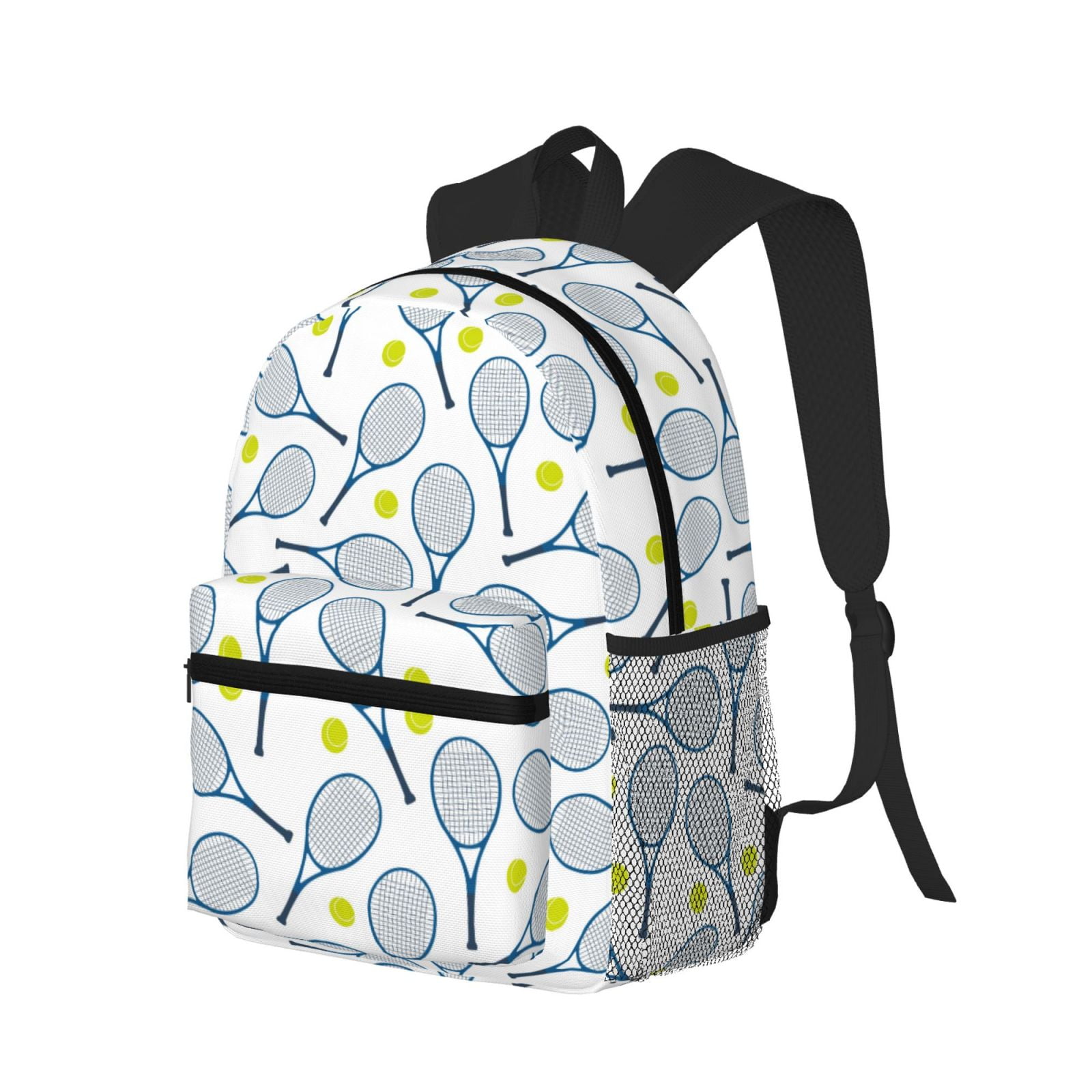 Picia Tennis Rackets And Balls Large Capacity Backpack Classic Style Backpack Casual Backpack Water-Resistant School Work Travel Outdoor Backpack