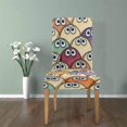 thumbnail image 4 of KXMDXA Cute Many Colored Frightened Monsters Stretch Chair Cover Protector Seat Slipcover for Dining Room Hotel Wedding Party Set of 1, 4 of 5