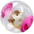 thumbnail image 1 of DAMAIE Transparent Cute Pet Hamster Exercise Ball Mini Trot Plastic Toys (Pink), 1 of 7