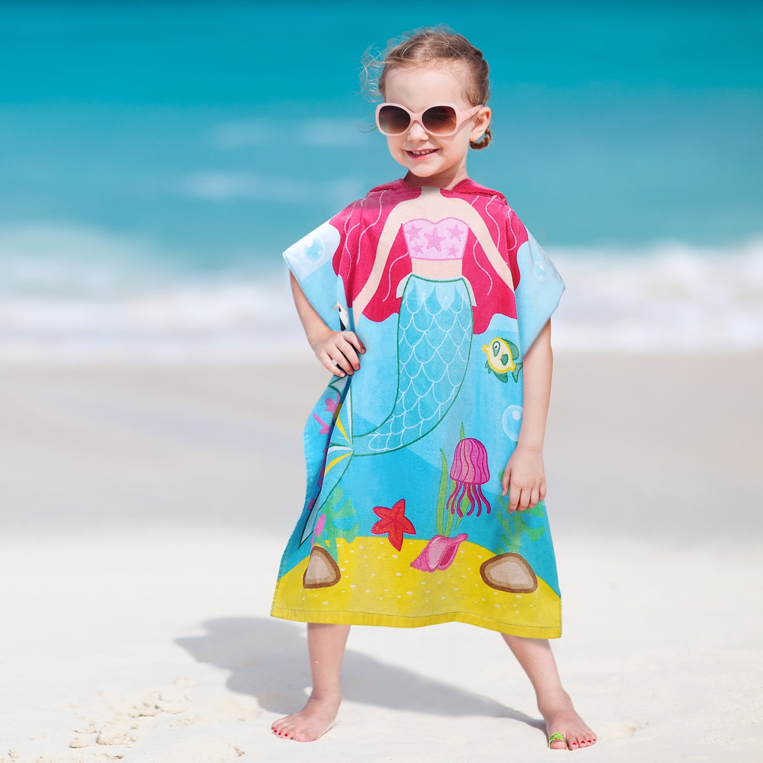 beach towel dress girl