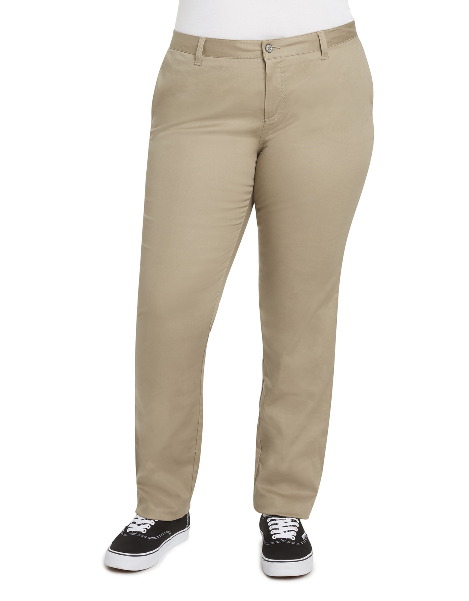 Mid Rise Straight Twill Pant 