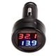 thumbnail image 1 of Coche Auto 12V Rojo Verde Pantalla dual LED Termómetro digital Voltímetro Ehuebsd http://w.neototem.com/image/93160.03/normal/93160.03-3.jpg, 1 of 9