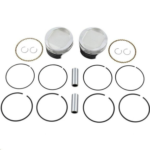 Wiseco K0213PS Tracker Series Piston Kit (1200cc, Reverse Dome) - Standard Bore, 10:1 Compression