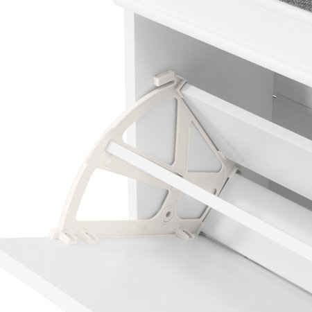 SoBuy 玄関ベンチ 収納ベンチ シューズラック 薄型 おしゃれ 幅60×奥行24×高さ51cm コンパクト 省スペース 下駄箱 靴箱 玄関椅