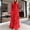 Red, variant on Women Long Sleeve Half Turtleneck Fall Dress Bohemian Relaxed Fit Maxi Flared Tiered Dress (Navy XXL)