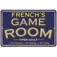 thumbnail image 1 of FRENCH'S Blue Game Room Sign Metal 8 x 12 Matte Finish Metal 108120002147, 1 of 1