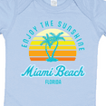 thumbnail image 4 of Inktastic Summer Enjoy the Sunshine Miami Beach Florida in Blue Boys or Girls Baby Bodysuit, 4 of 5