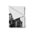 thumbnail image 2 of Old Hollywood Soft Flannel Fleece Blanket, Brand New Nostalgic American Classic Car Realistic Illustration, Cozy Plush for Indoor and Outdoor Use, 50" x 60", Charcoal Grey and Grey, by Ambesonne, 2 of 6
