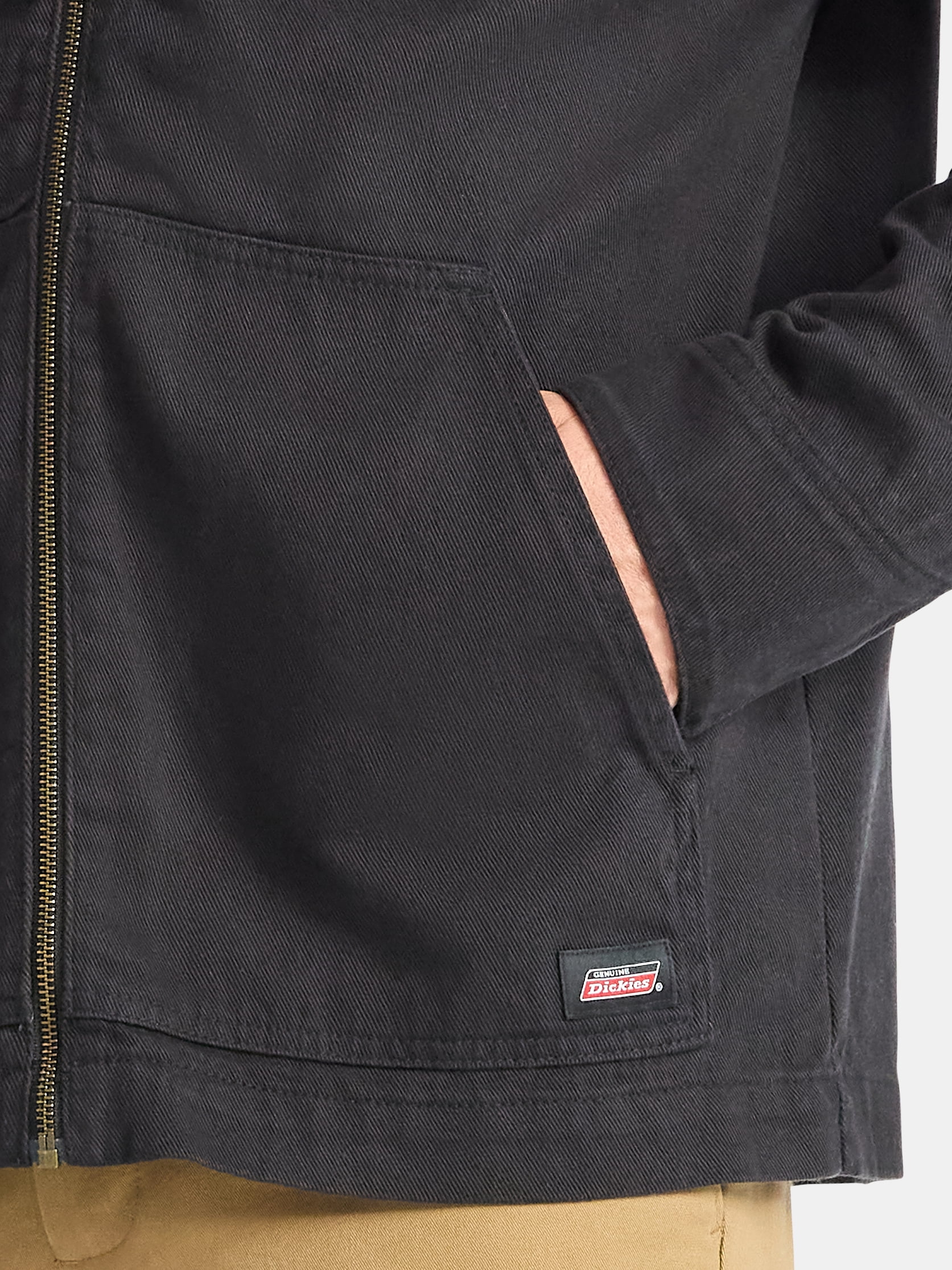 Genuine Dickies Men’s Cotton Twill Zip Jacket, Lightweight, Sizes S-3XL