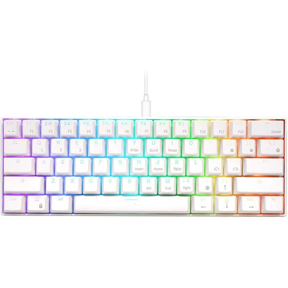 Royal Kludge RK61 Mechanical Keyboard With RGB Light, White
