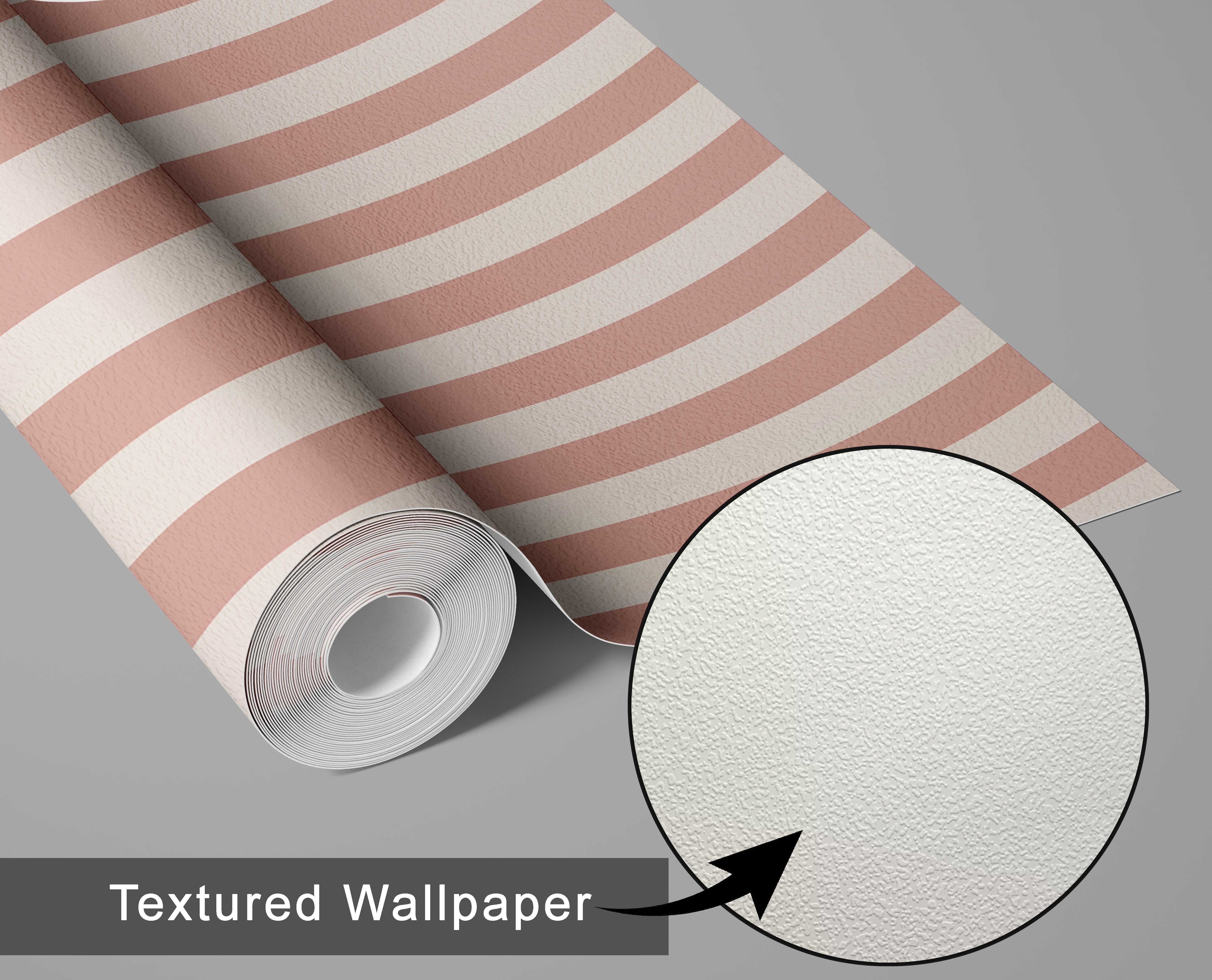 S4Sassy Self Adhesive Wallpaper, Pink Vertical Stripes Wallpaper, Removable DIY Vinyl Wall Covering, Textured Peel & Stick Contact Paper for Entryway Accent Wall, Easy Home Decor Solution (25"x240")