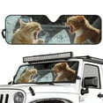 thumbnail image 2 of KUIFORTI Cat Windshield Sun Shade for 2007-2023 Wrangler Rubicon Sahara TJ JK JKU 2 & 4 Door-Blocks UV Rays Sun Visor Protector, Funny Car Sun Shade Keep Your Vehicle Cool, 2 of 6