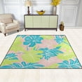 thumbnail image 3 of Area Rug Indoor 80"x58"in Non-Slip Wear Resistant Floor Mats Soft Large Carpets for Living Room Bedroom Home Decor Pink Teal Lime Green Floral, 3 of 7
