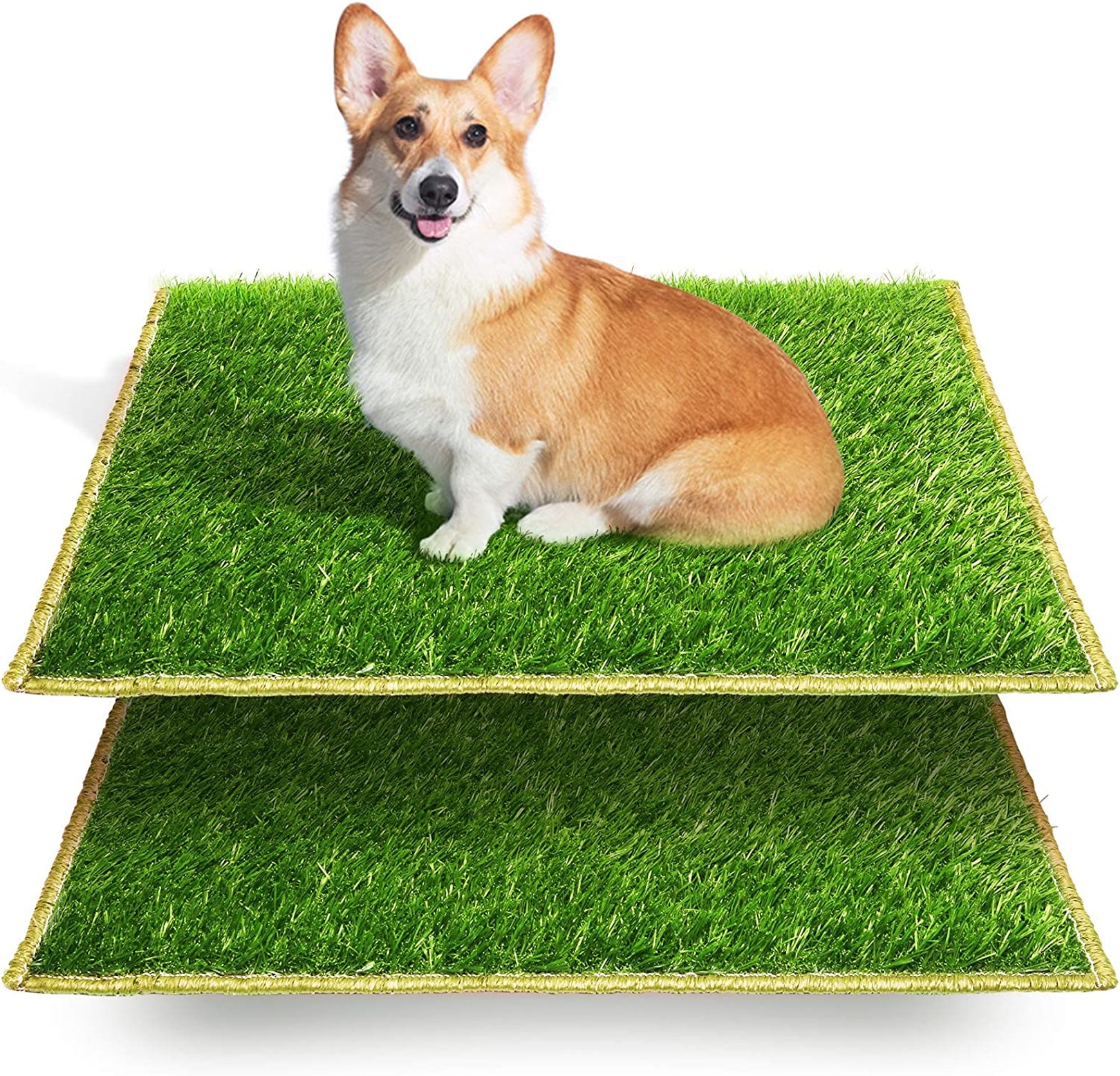 Hompet Dog Grass Pee Pad Hemming Design, Dog Training Pad, Replacement