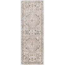 BoutiqueRugs Laughlin Traditional Runner Rug - Peach, Taupe, Medium Gray - 2'7" x 10' Runner