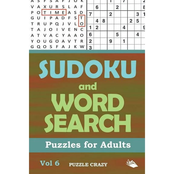 Sudoku and Word Search Puzzles for Adults Vol 6 (Paperback)
