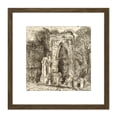 thumbnail image 1 of David Lucas Netley Abbey 1826 Painting 8X8 Inch Square Wooden Framed Wall Art Print Picture with Mount, 1 of 4