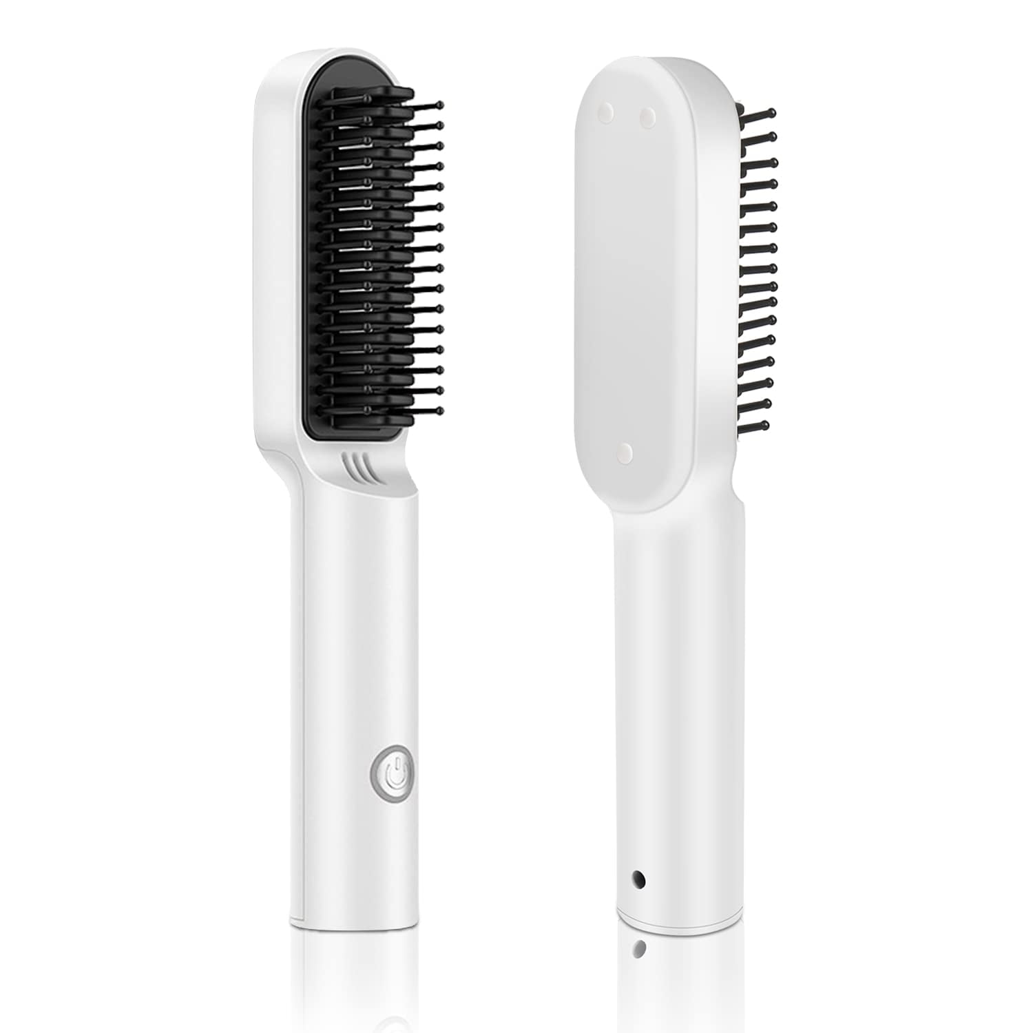 Hair Straightener Brush Hair Straightening Iron with Builtin Comb
