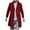 Burgundy, variant on Lovskoo Mens Single Breasted Trench Coat Long Sleeve Winter Warm Pea Coat Oversized Lapel Work Business Jacket Outerwear Black