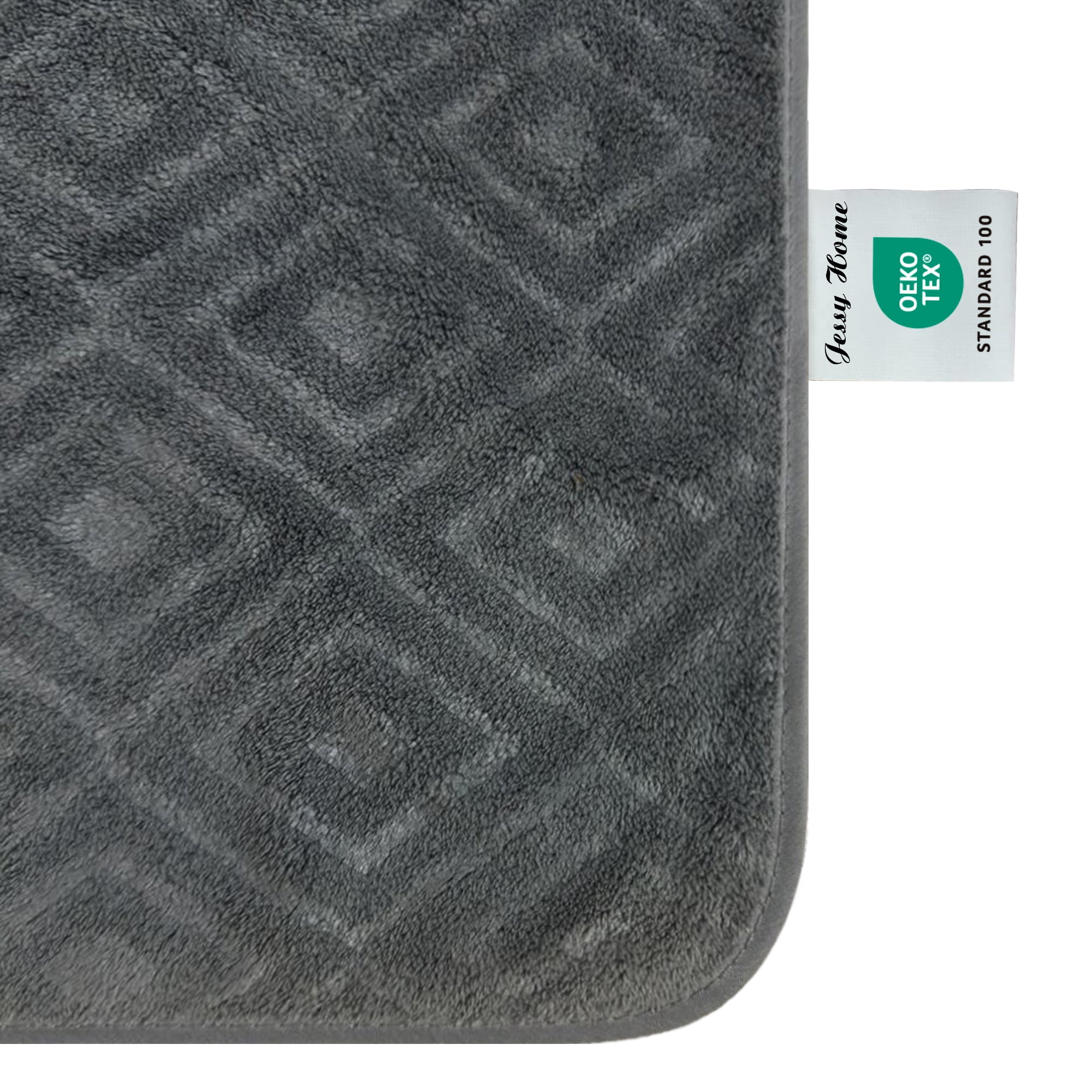 Jessy Home 8 Piece Home Collection Ultra Soft Cozy Towels 600 GSM Dark Gray Plush Towel Set