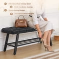 thumbnail image 3 of Carolayne Bedroom Bench Seat Upholstered Ottoman Bench, Black, 3 of 8