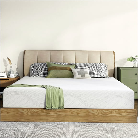 Queen Size Memory Foam Mattress in a Box, Cooling Gel Infused, Medium Firm Support for Back and Side Sleepers, CertiPUR-US Certified, Easy Setup