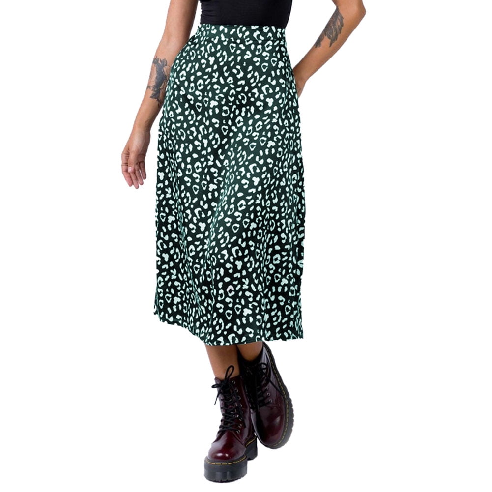 Leopard print midi skirt video hot sale