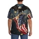 thumbnail image 3 of Balery North American Bald Eagle1 Camisa Casual de Manga Corta con Botones para Hombre, Texturizada, Estilo Cubano, para Playa, Verano-Medium, 3 of 5