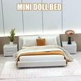 thumbnail image 3 of 1/20 Scale Bedroom,Mini Doll Beds,Miniature Bed,Mini DIY Bedroom Furniture, Bedding Miniature Queen Bed for Doll House Bedroo-m Furniture Accessories, 3 of 10