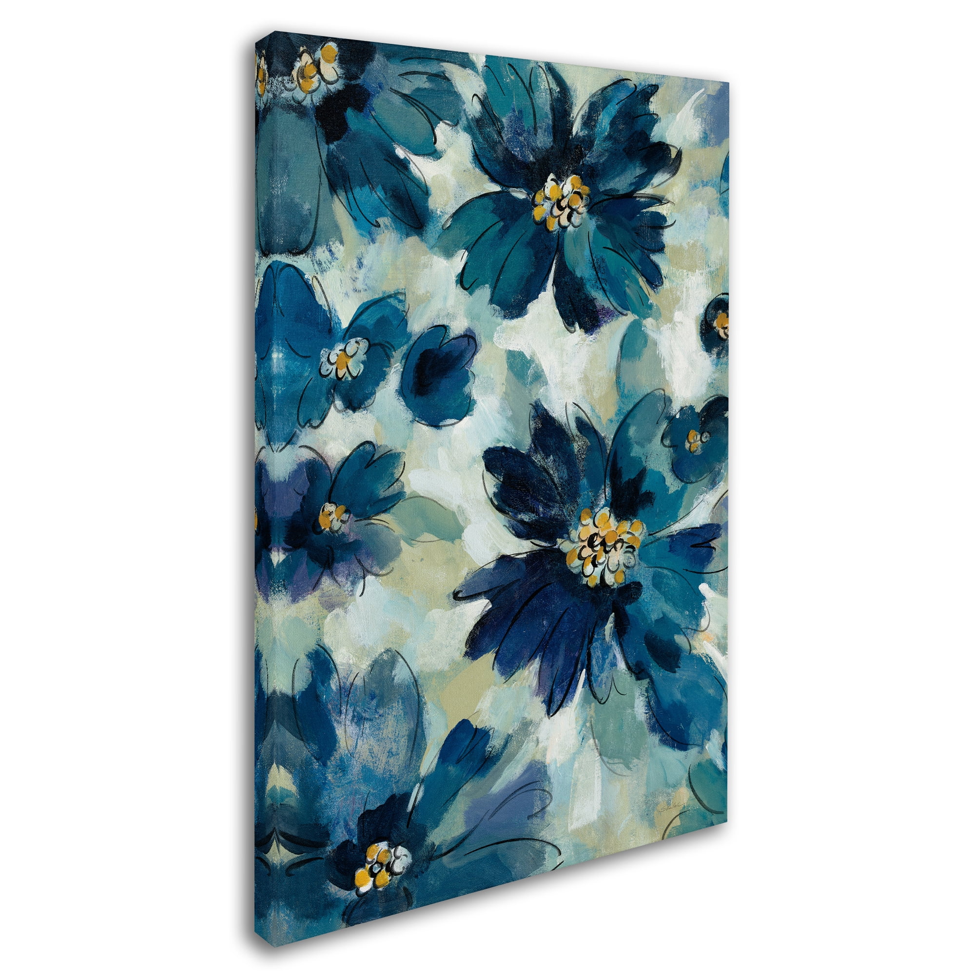 Trademark Fine Art 'Inky Floral I' Canvas Art by Silvia Vassileva