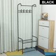 thumbnail image 4 of 3-in-1 Entryway Storage Bench Coat Rack, Metal Hall Tree Storage Organizer Shelf Free Standing Clothes Stand, 4 of 8