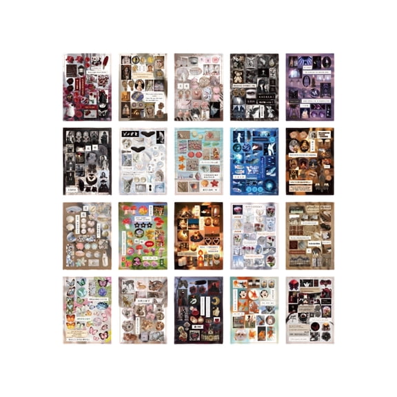 Japanese Styles Sticker Scrapbook Sticker Stationery Sticker Decorative Sticker Die-Cut Sticker Book Retro Sticker