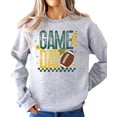 thumbnail image 3 of Trendy Game Day Sweatshirt for Women, Teens, and Kids Green & Yellow Girly Football Sweater Gray Sweatshirt Adult Large, 3 of 4