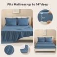 thumbnail image 6 of ANGENIA 7 Pieces Queen Comforter Set with Sheets - Ocean Blue Bed in a Bag Queen Fluffy Lightweight Boho Tufted Bed Sets with Comforter, Sheets, Pillowcases & Shams, 6 of 7