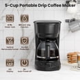 thumbnail image 5 of Auseo 5-Cup Drip Coffee Maker, Programmable, Timing Function, 0.75L Glass Carafe, 2-Hours Keep Warm Function, Safety Features, 5 of 9