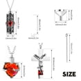 thumbnail image 2 of 4PCS Cremation Urn Necklace for Ashes, Stainless Steel Memorial Keepsake Jewelry, Heart Cross Cubic Urn Jewelry for Loved One or Pet Women Men Family Sharing, 2 of 9