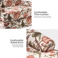 thumbnail image 2 of Upholstered Accent Chair Wide Back Armchair Lounge Foam Sofa Seating Flower Pattern & Removable Cushion for Home Living Room, 2 of 6