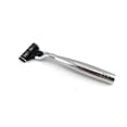 thumbnail image 2 of GBS Triple Blade Razor with Stainless Steel Handle (Accepts Mach 3 and Gillette3 blades) and Travel Case Included, 2 of 6