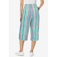 thumbnail image 3 of Woman Within Plus Size Elastic-Waist Pull-On Knit Pocket Capri Pants, 3 of 6