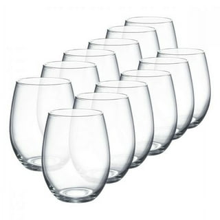 ColoVie 15 oz Stemless Wine Glasses Set of 6, Large Colored Wine Glasses, Short  Wine Glass Set for Red Wine, White Wine, No Stem Margarita Glasses - Yahoo  Shopping