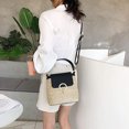 thumbnail image 4 of Bolsos de paja para mujer, bolsos de hombro, bolsos de viaje para mujer, bolso Simple de hombro para mujer, 4 of 5