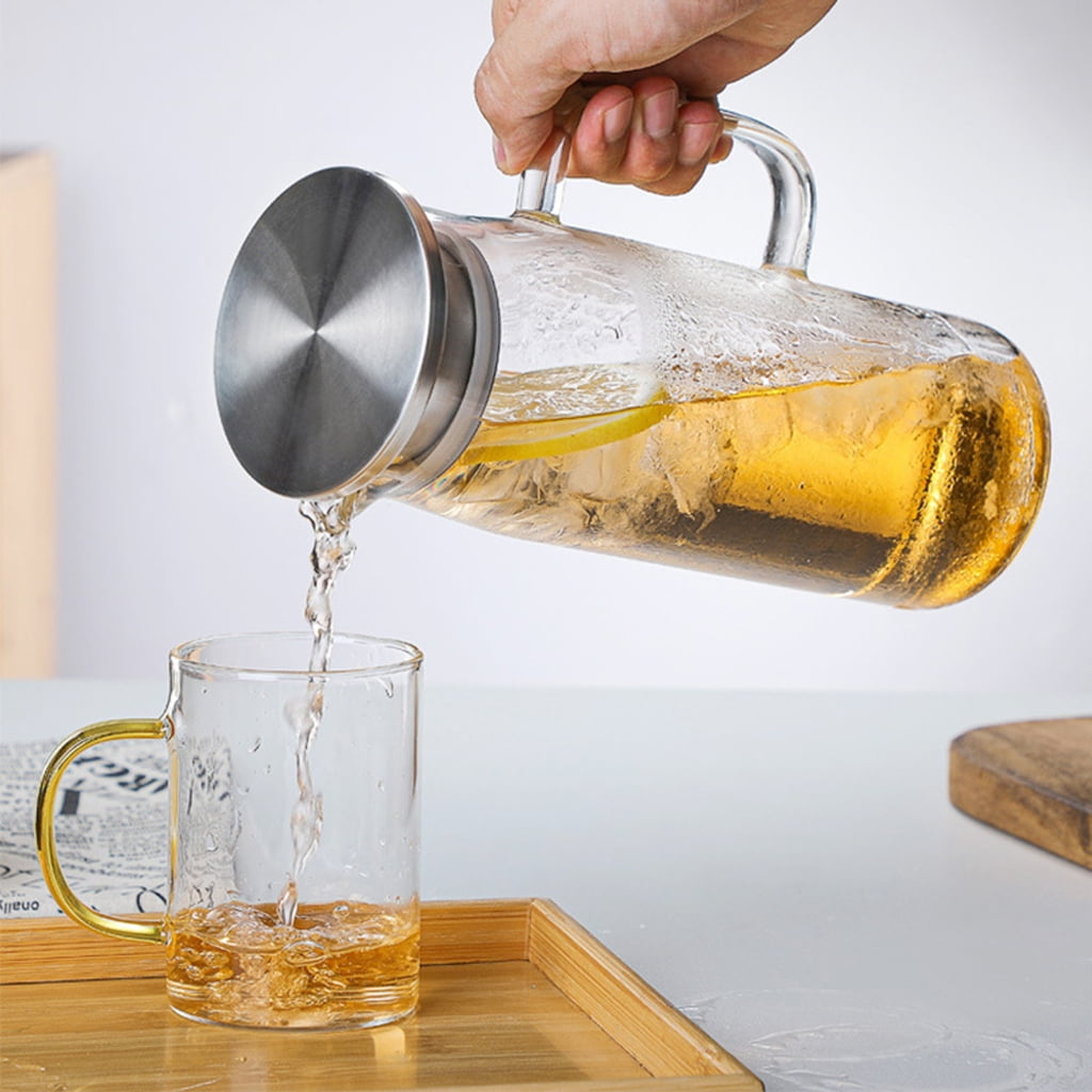 Impact Resistant Pitcher High Quality Glass Water Jugs with Leak Proof Lid for Serving Juice Wine and Handmade Drink