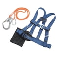 thumbnail image 4 of Arnés de escalada en roca para exteriores, cinturón de seguridad de medio cuerpo con mosquetón de acero de aleación de cuerda de 1,8 metros, 4 of 5