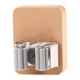 thumbnail image 4 of Organizador de soporte para fregona y escoba, estante de almacenamiento de madera rústica ajustable, colgador de pared para escoba, para lavandería, Color A mayimx Soporte para fregona, 4 of 9