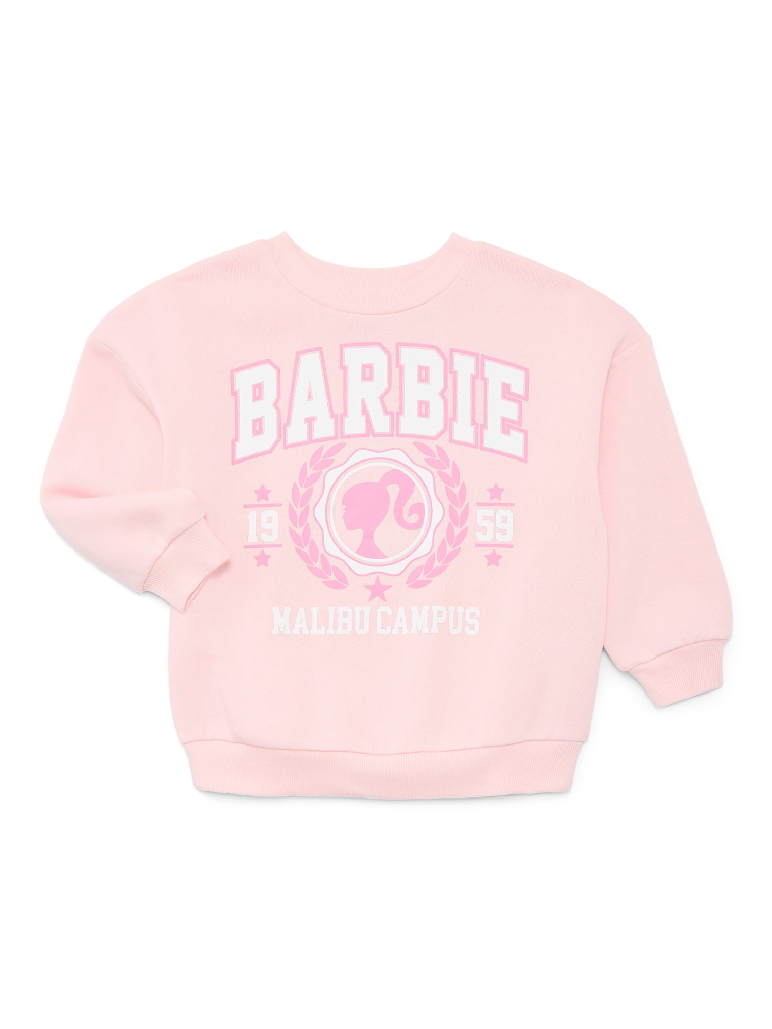 Barbie Toddler Girls Graphic Crewneck Sweatshirt with Long Sleeves, Sizes 12M-5T